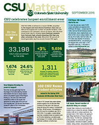 Cover to CSU Matters September 2016